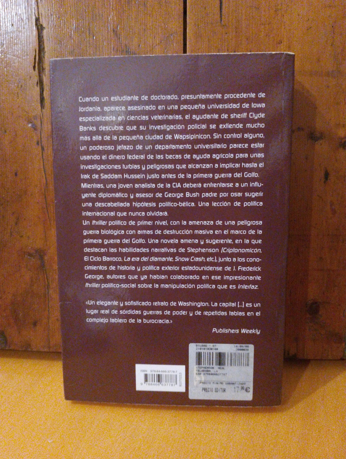 La telaraña. Neal Stephenson. J. Frederik George