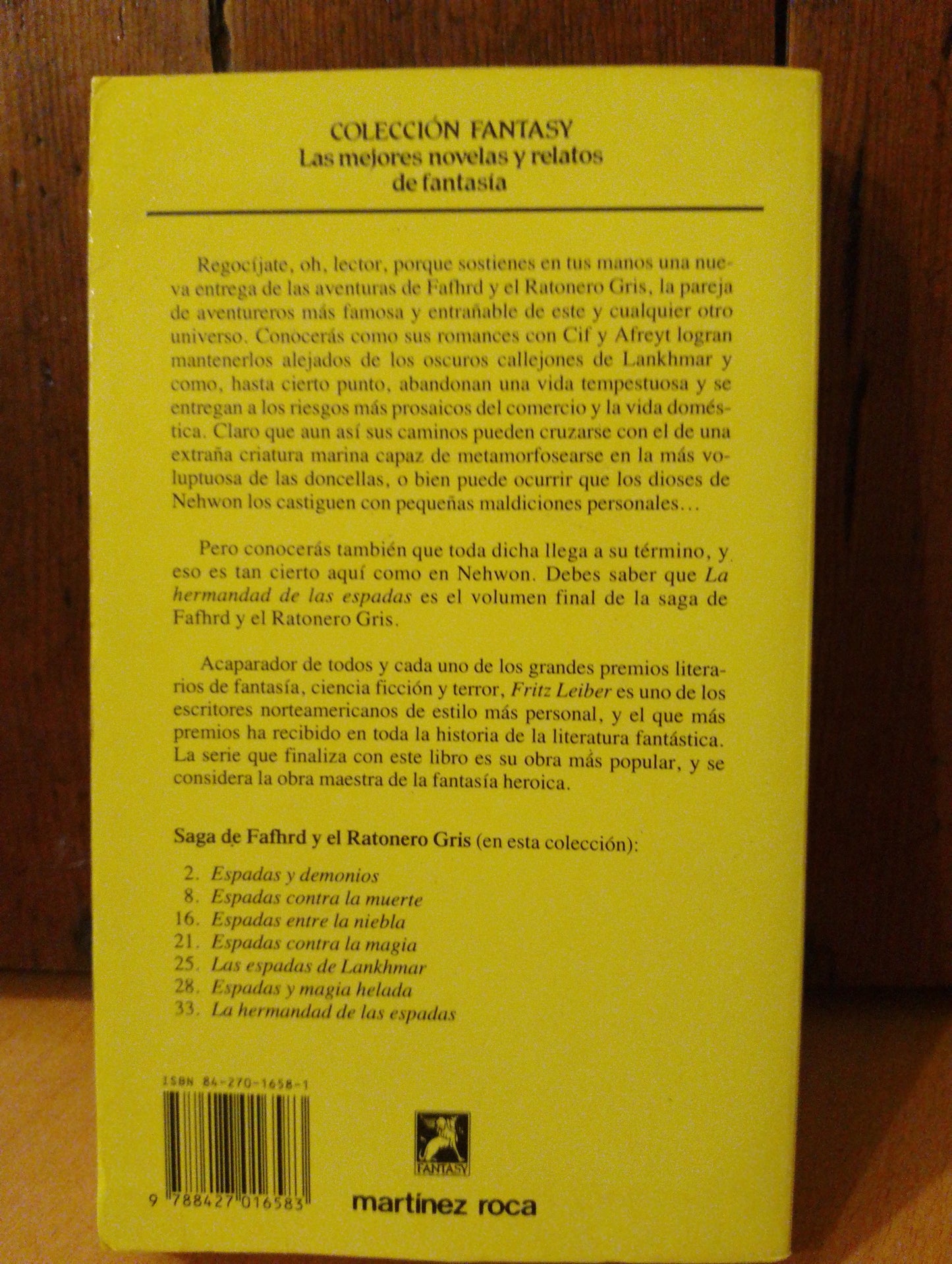La hermandad de las espadas. Fritz Leiber