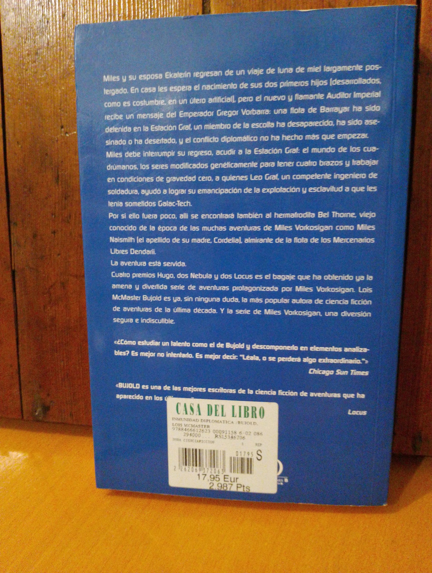 Inmunidad diplomática. Lois McMaster Bujold
