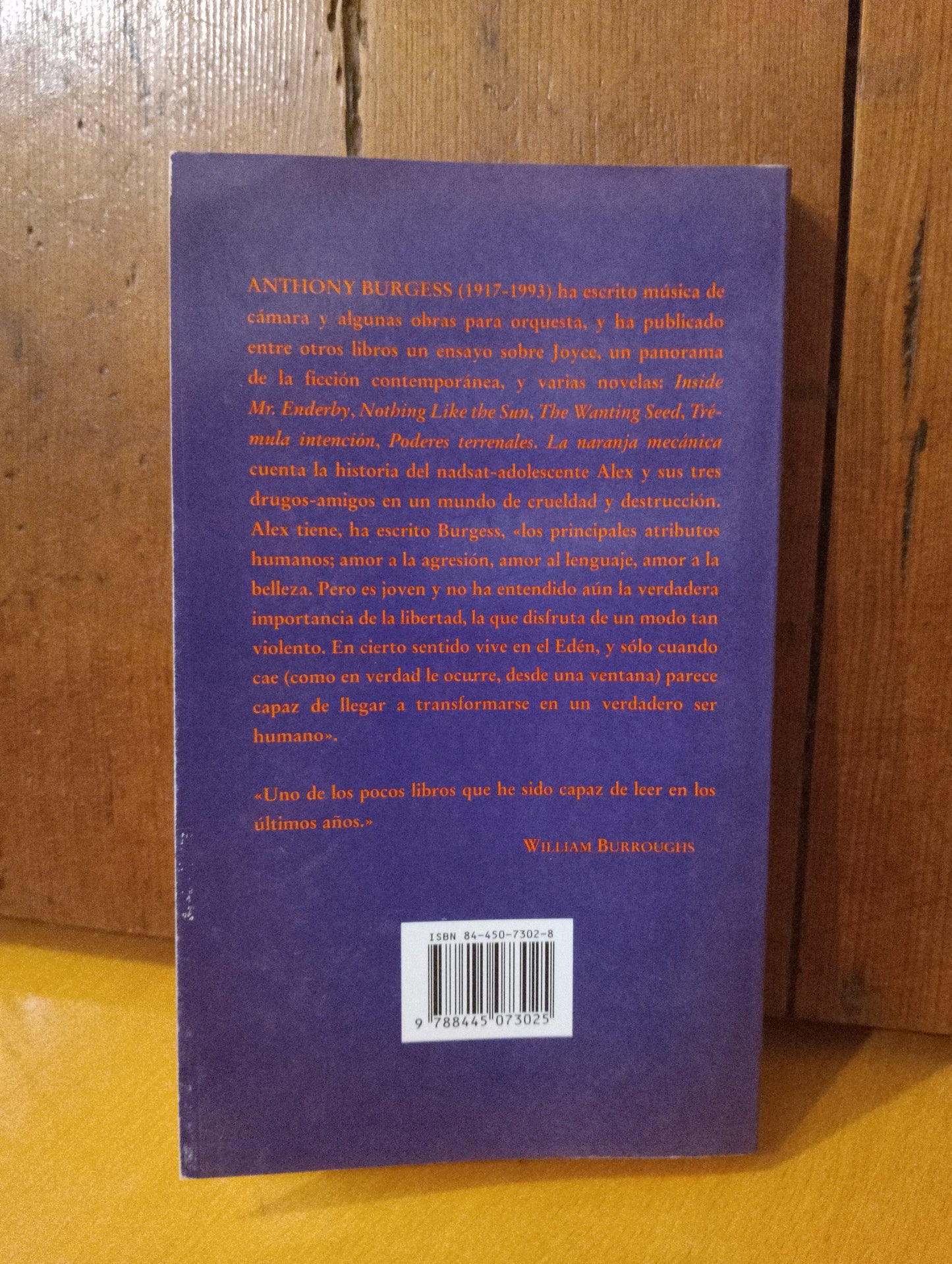 La naranja mecánica. Anthony Burgess