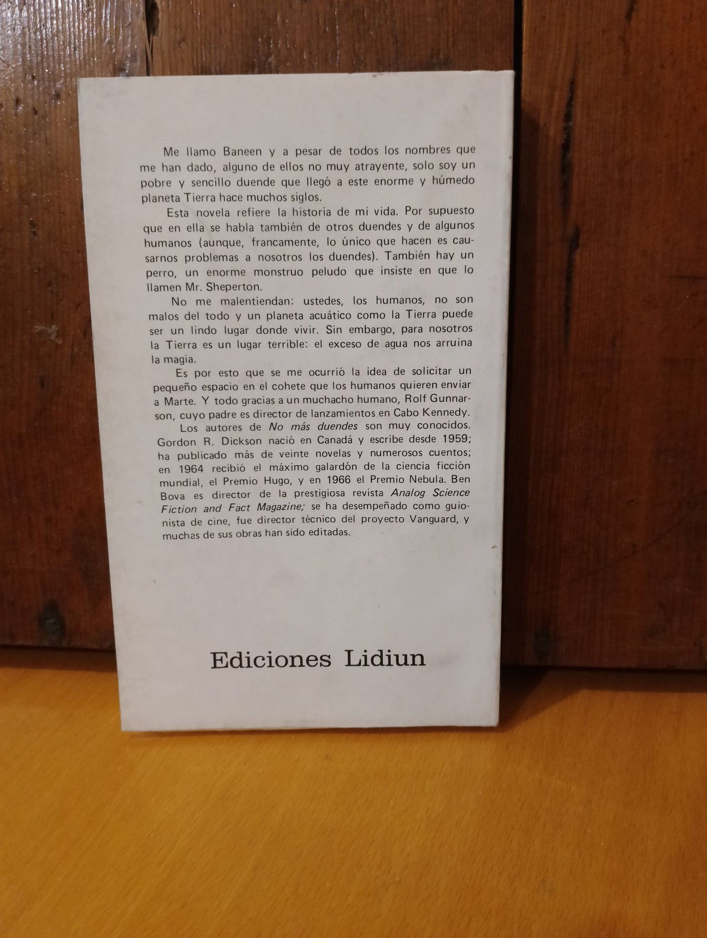 No más duendes. Gordon R. Dickson. Ben Bova