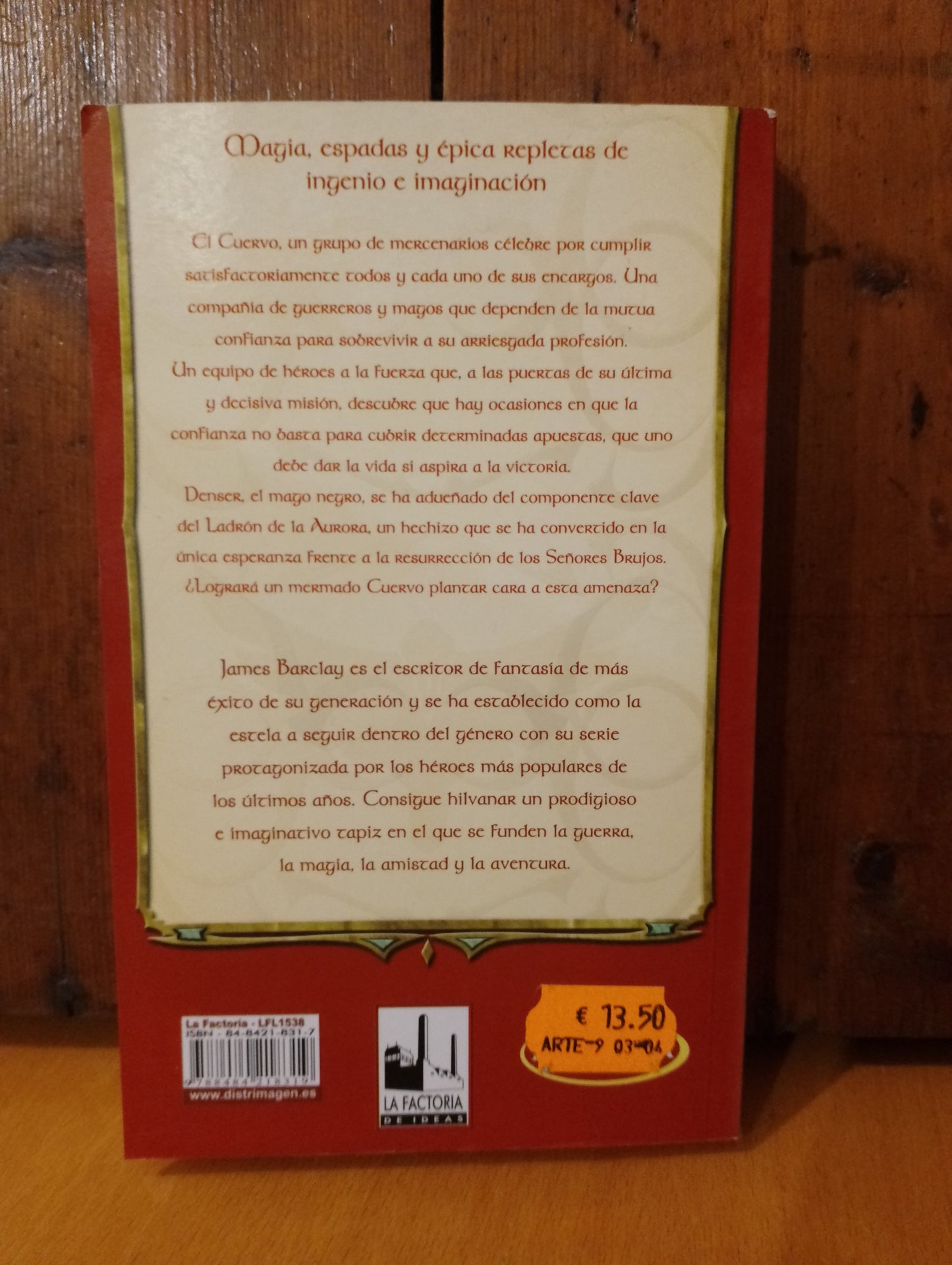 Alas de sombra. James Barclay