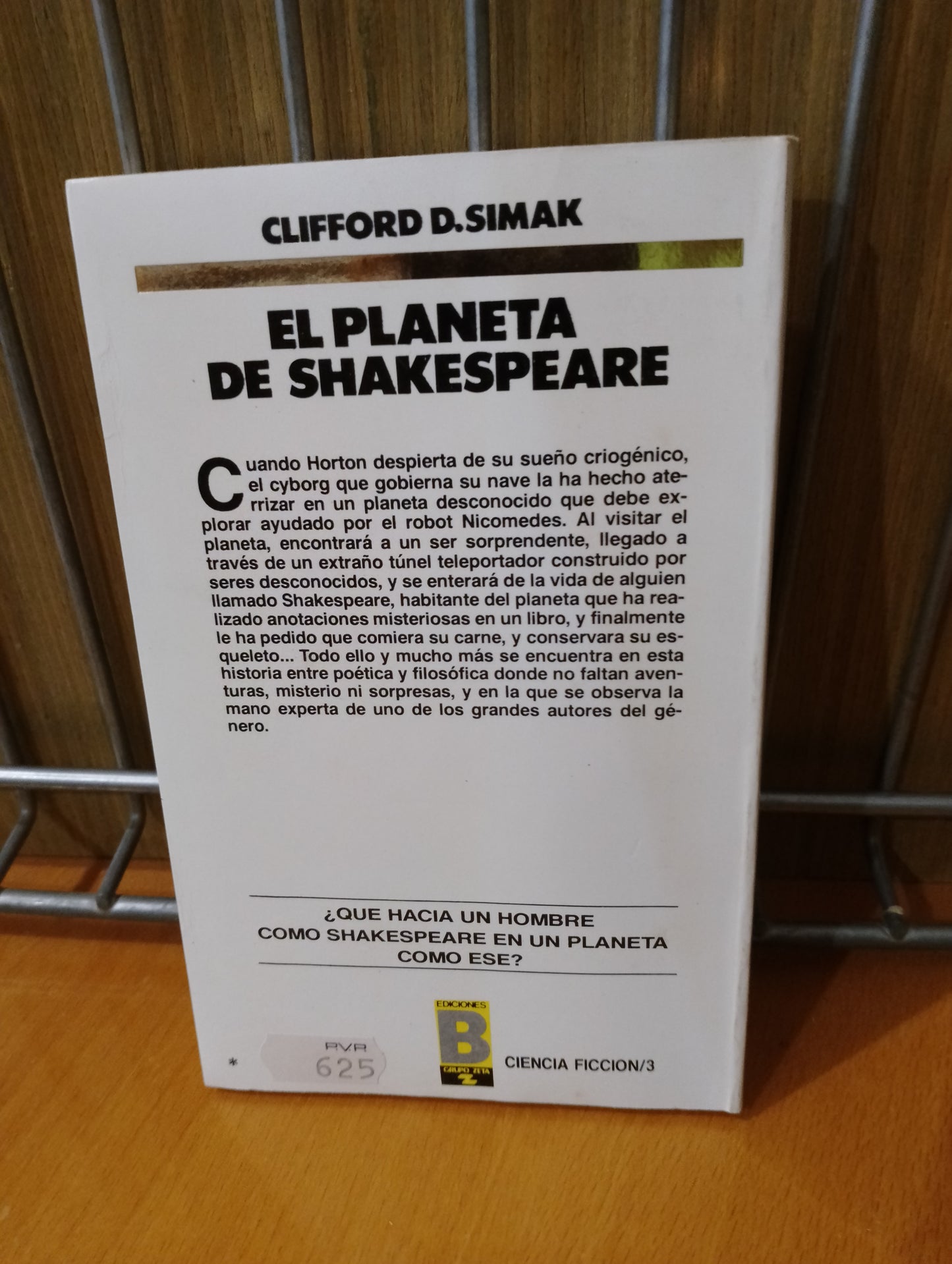 El planeta de Shakespeare. Clifford D Simak