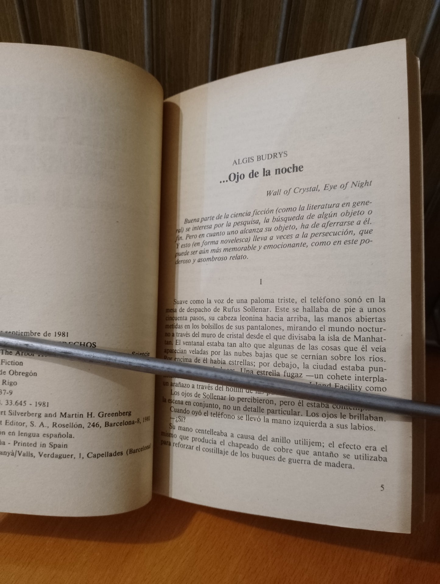 Ojo de la noche. Algis Budrys