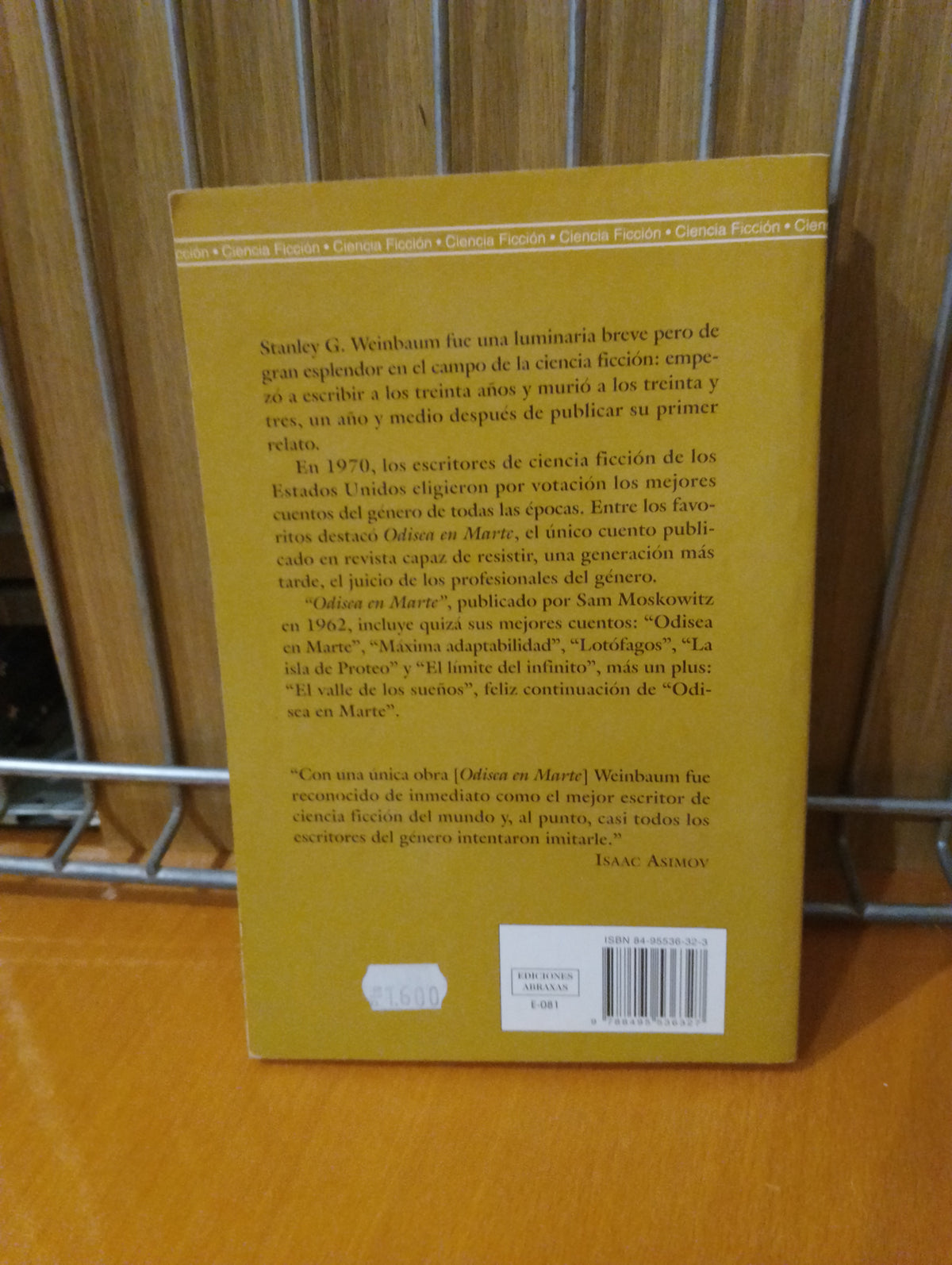 Odisea en Marte. Stanley G. Weinbaum