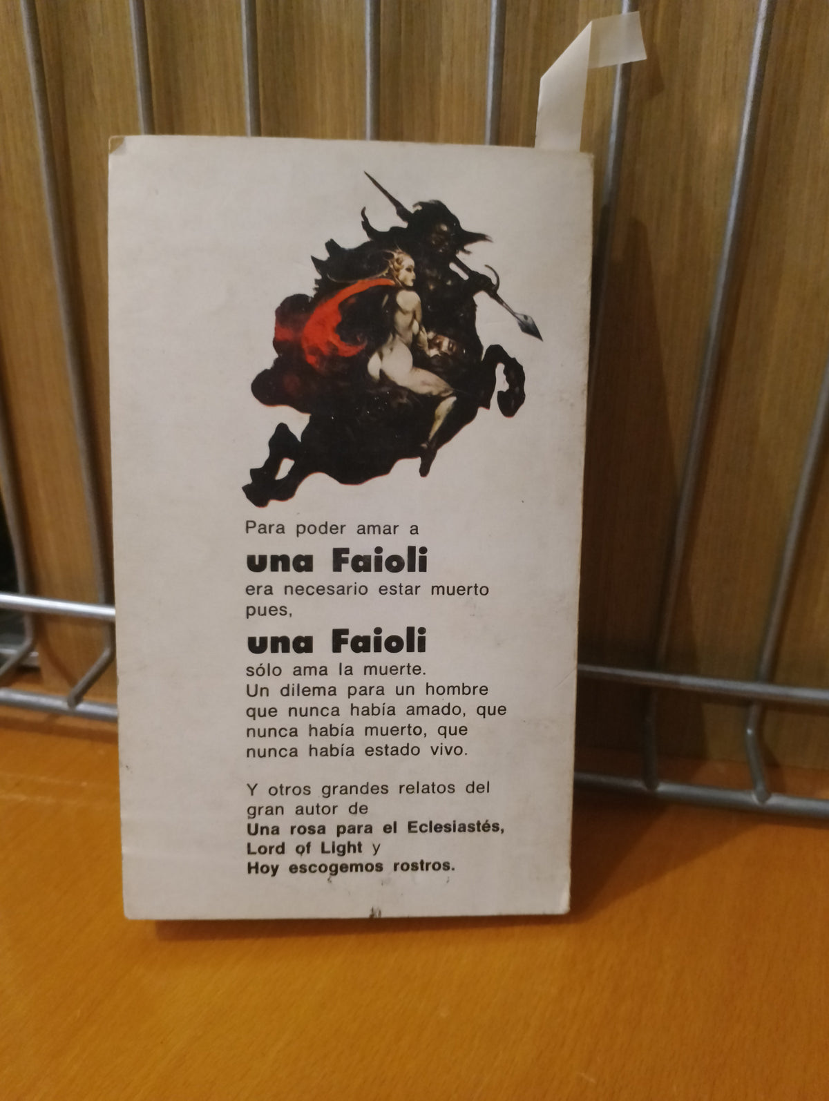 El hombre que amó a la Faioli. Roger Zelazny