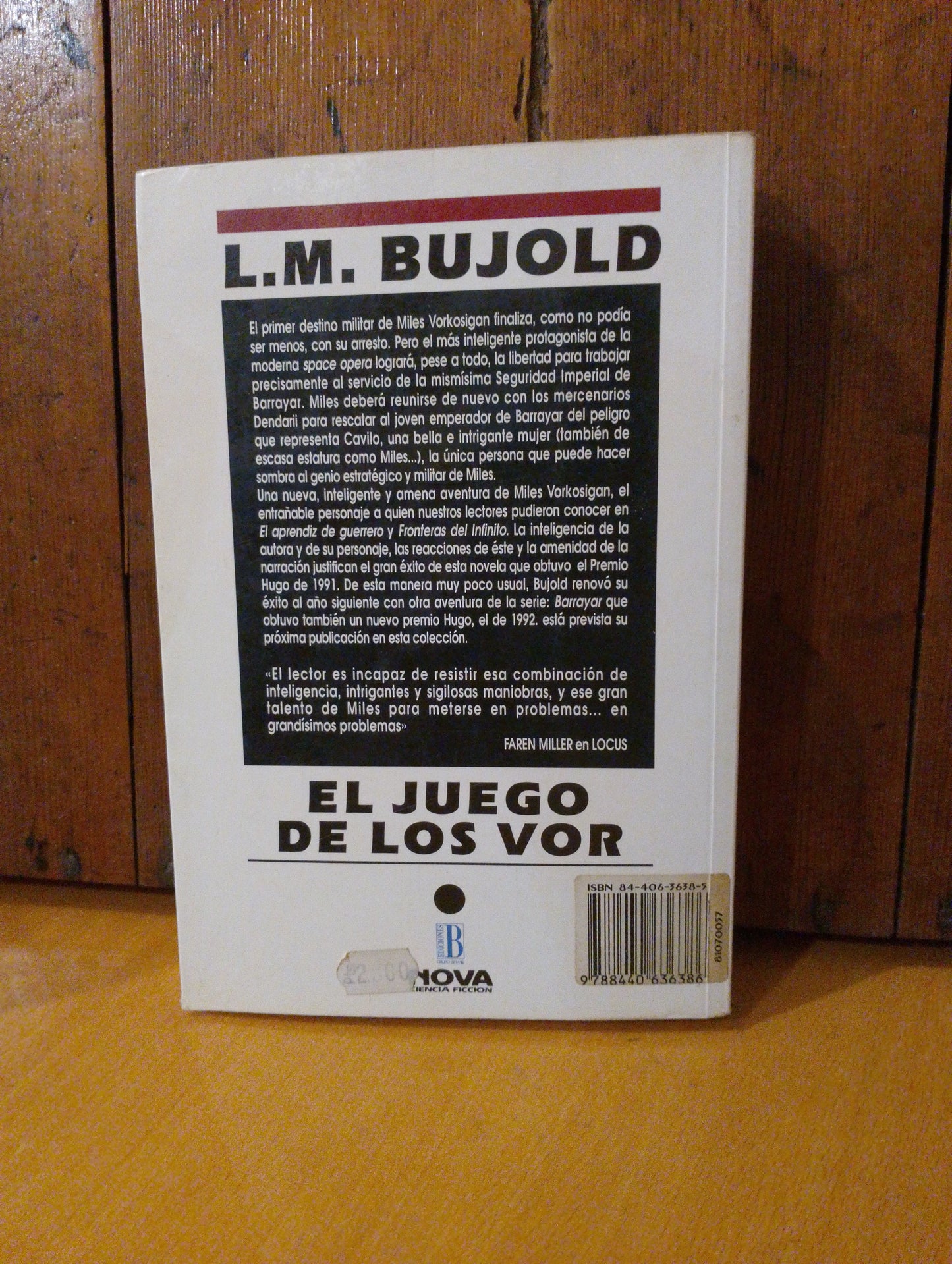 El juego de los Vor. Lois McMaster Bujold
