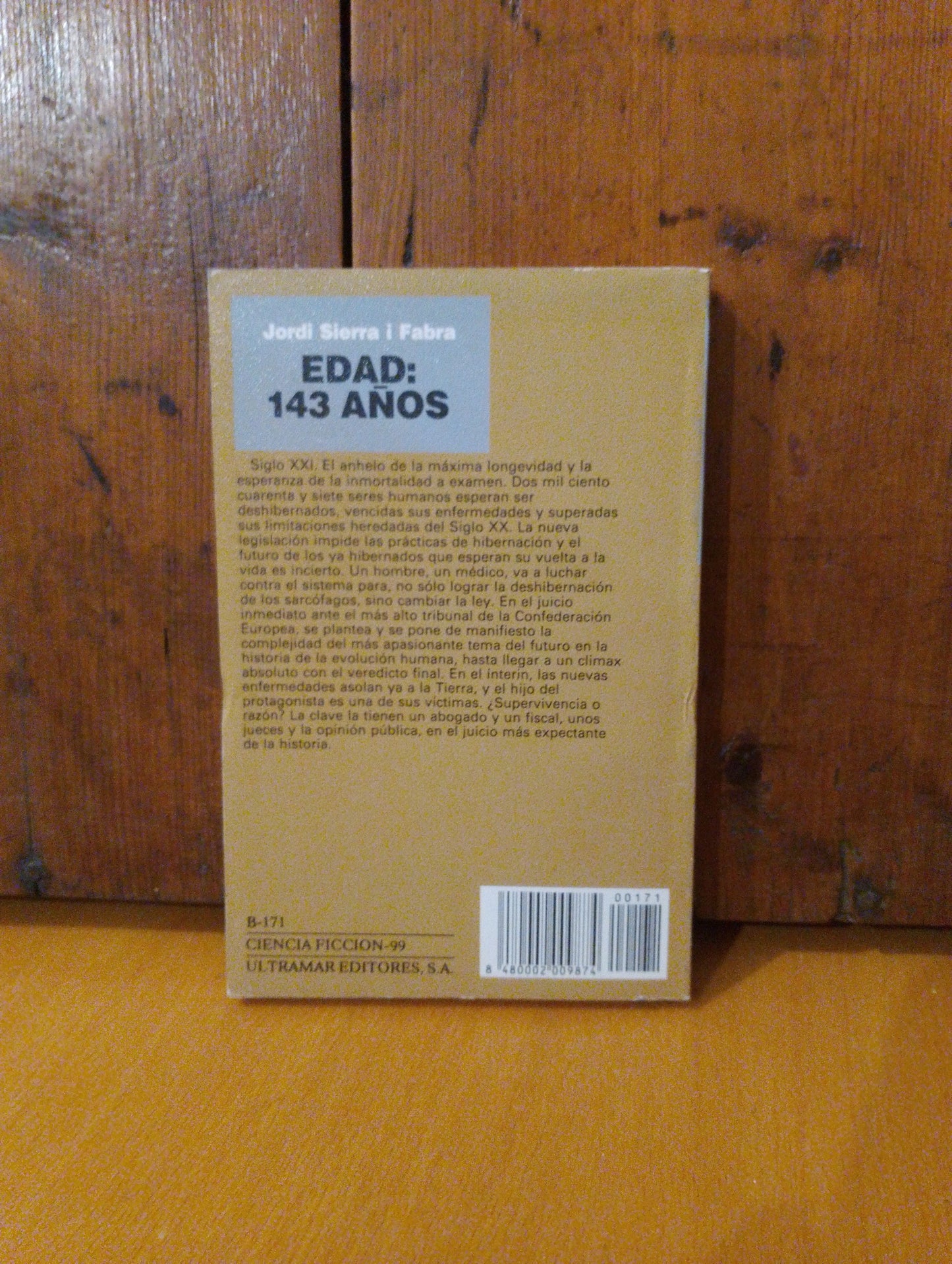 Edad: 143 años. Jordi Sierra i Fabra