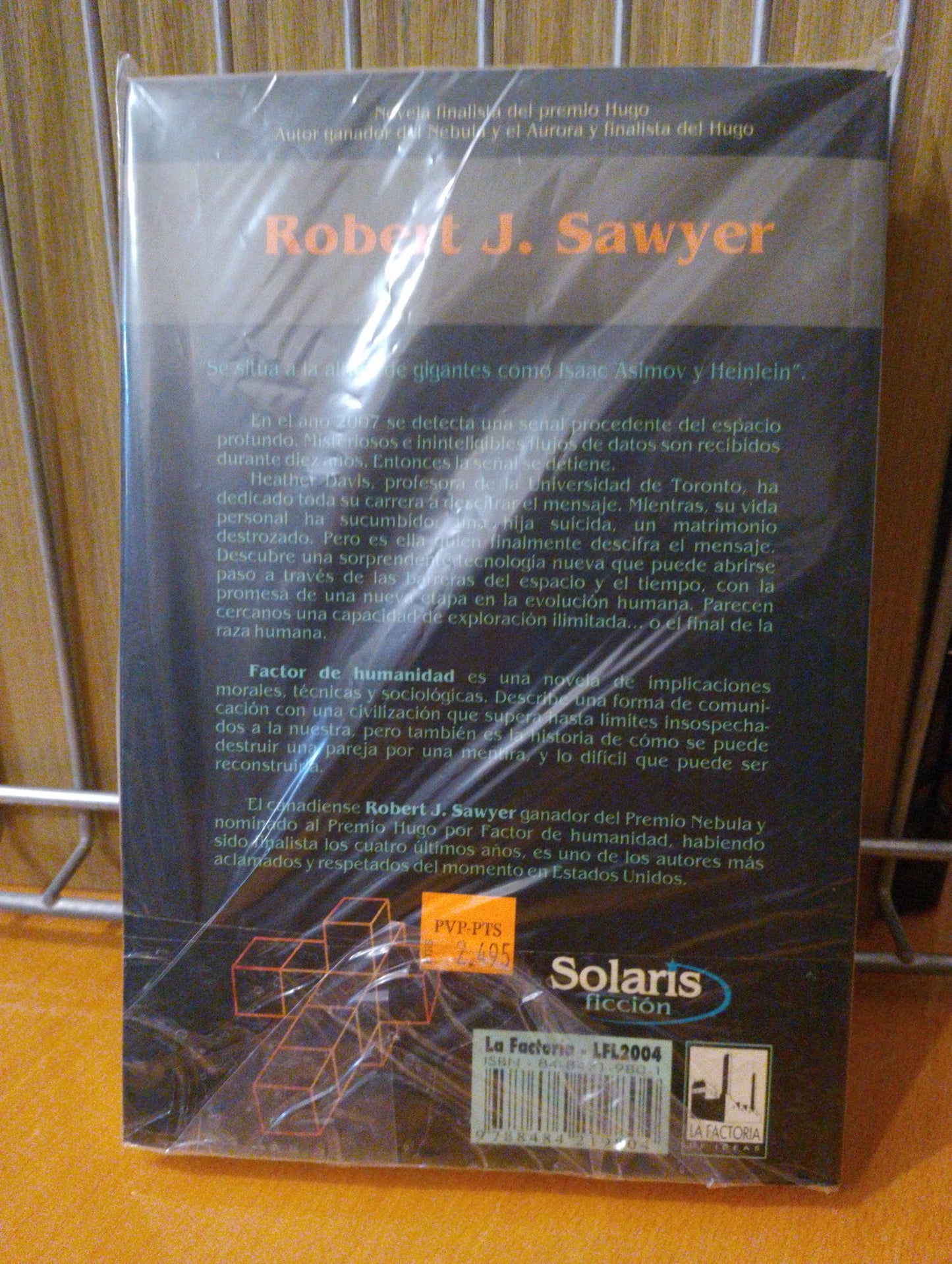 Factor de humanidad. Robert J. Sawyer